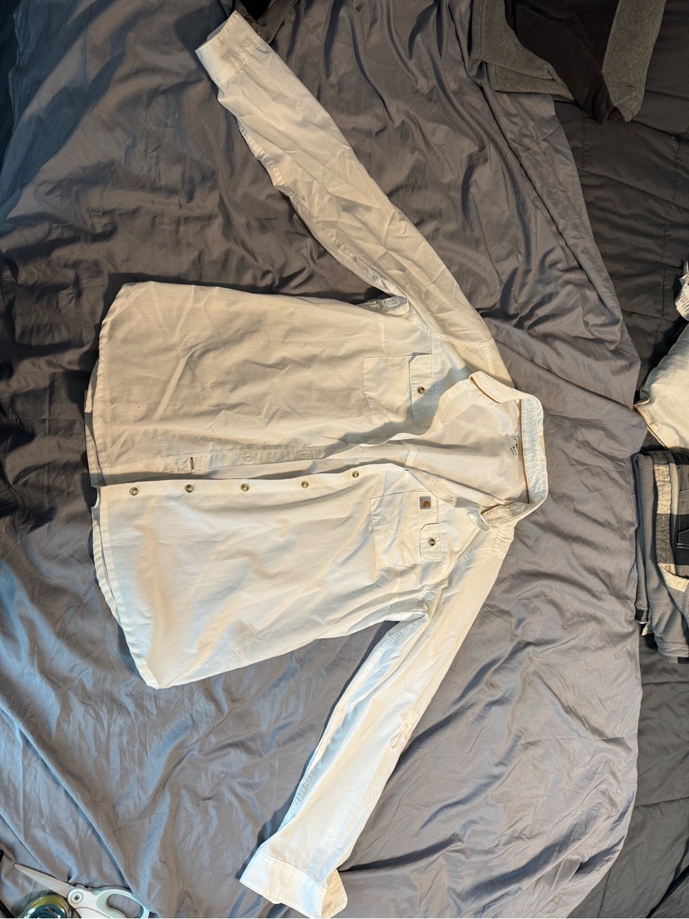 Carhartt White Button-Down Shirt